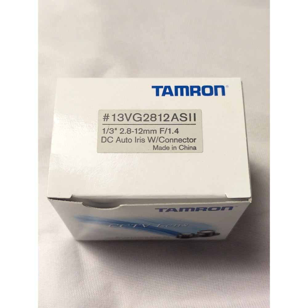 Tamron 13VG2812ASII-SQ 2.8-12mm f/1.4 Vari-Focal CCTV Lens 1/3" CS-Mount w/ Conn